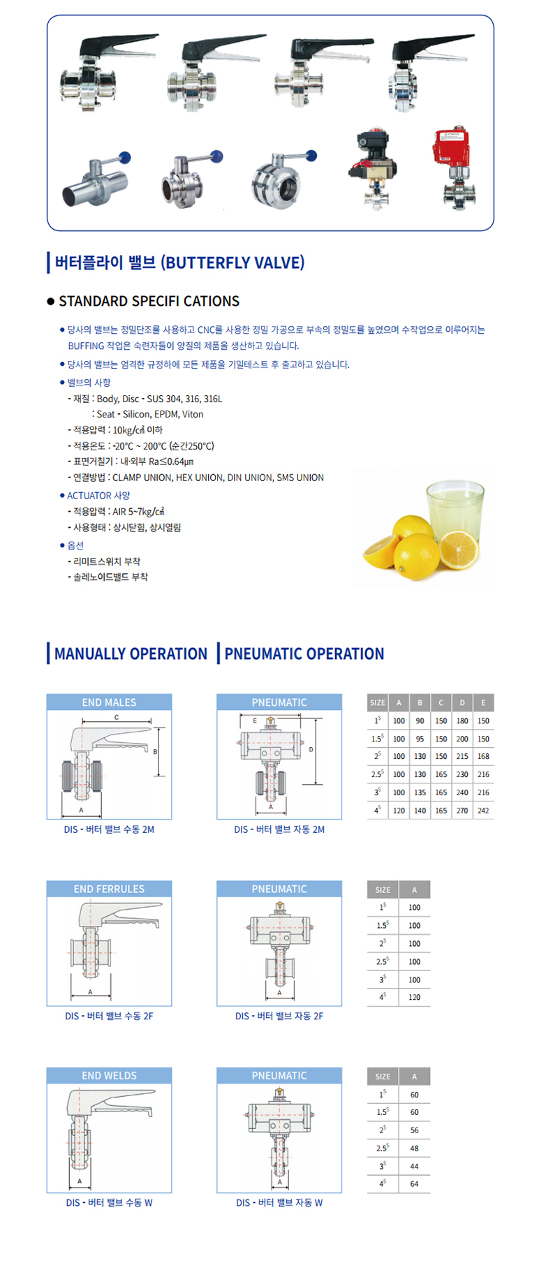 버터플라이 밸브 상세 자료