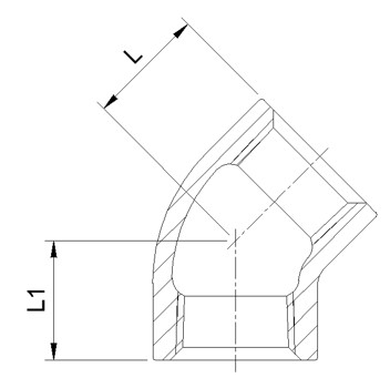45° 엘보 상세 자료
